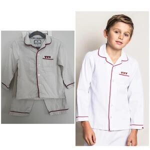 Petite Plume Valentine's Limited Ed. Pajama w/ Red Piping & Embroidered Hearts